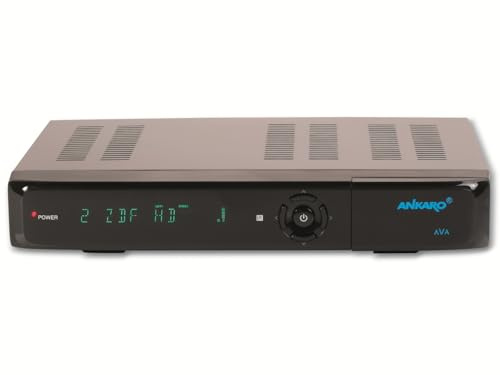 Ankaro AVA Digitaler UHD 4K Satelliten Receiver DVB-S2X H.265 mit alphanumerischem Display und USB Aufnahmefunktion, schwarz