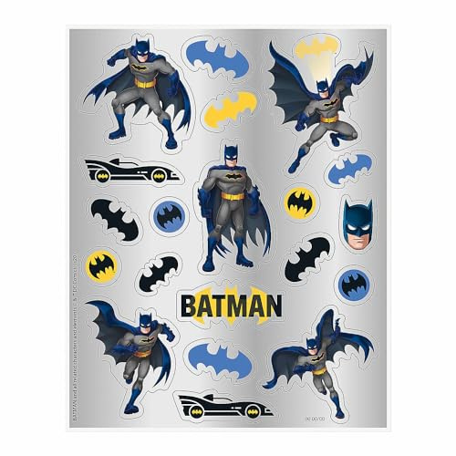 Partygeschenke - Batman-Aufkleberbögen - 4er-Pack