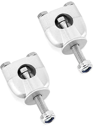 QWORK 2 Stück Motorrad Lenker Riser 22mm 7/8 Zoll lenkererhöhung für ATV Motorrad Dirt Bike