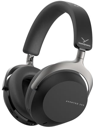 beyerdynamic AVENTHO 300 Wireless Over-Ear Headphones with Noise Cancelling, 50h Battery Life, Bluetooth® 5.4, Black - New Update Via App