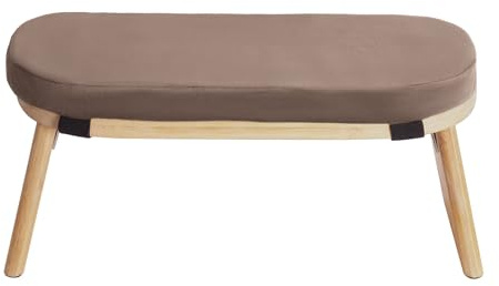 MINRS Banc de méditation pliable en bois avec coussin - Tabouret de prière ergonomique pour s'agenouiller et s'asseoir - Méditation plus profonde et plus longue - Couleur café