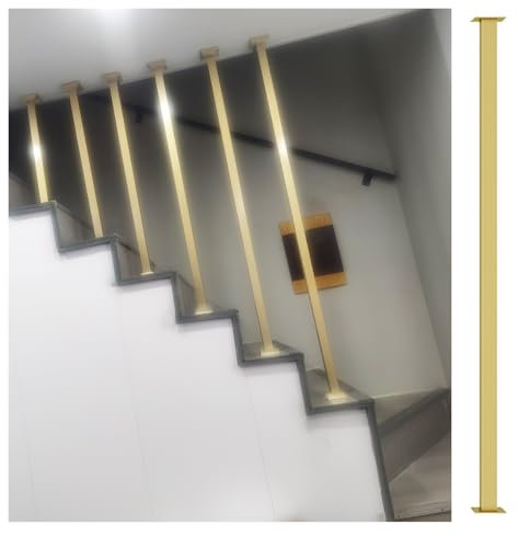 Balaustrada antideslizante de seguridad para ancianos y niños – Columna vertical escalón al techo, husillos de escalera protección contra caídas en interiores (25,4 cm)