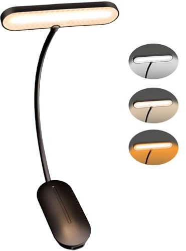 Book Lights for Reading at Night, Reading Light for Books in Bed, Portable LED with 3 Brightness Levels,80 Hours Runtime,Rechargeable Clip Lamp for Books,Magazines,Travel,Student,Adult,Night Readers