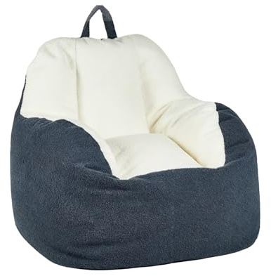 KBZSlyn Fodera per poltrona a sacco (imbottitura non inclusa), morbida e confortevole, in lino e cotone, per una sola seduta, tipo chaise longue, pouf ottomano, poggiapiedi, comodo pouf per il