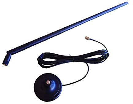 vhbw WLAN-Antenne für gängige Router z.B. kompatibel mit D-Link, TP-Link, Huawei - Stabantenne mit RP-SMA-Anschluss & Verlängerung, 45 cm, 12 dBi