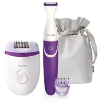 Philips Satinelle Essential - Depiladora compacta con cable, incluye recortadora de bikini, Brp505/00, 1 unidad