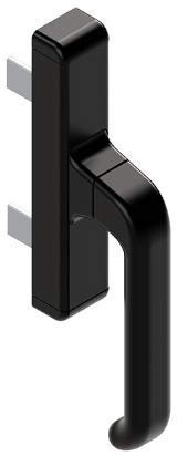 effedielle CREMONESE GIESSE 1004 MANIGLIA PER INFISSI IN ALLUMINIO ESTERNI PERSIANA Colore nero RAL 9005-Ambidestra Bidirezionale Apertura Esterna