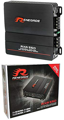 Renegade 1 amplificateur RXA550 RXA 550 2 canaux stéréo Classe AB 2 x 135 Watts rms 550 Watts Max avec Bass Boost pour Voiture, 1 pièce