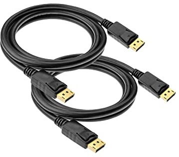 Anbear DisplayPort to Displayport Cable 6 Feet, Gold Plated Display Port to Display Port Cable 4K@60HZ Resolution(Male to Male) for DisplayPort Enabled Desktops and Laptops to Displays (2 Pack)