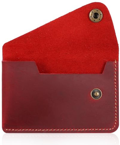 Yuanchu Visitenkartenetui Flip-Stil,Vintage Rinds Leder Kartenetui Kreditkartenetui Slim Kreditkartenhülle Flache Geldbörse Tasche Business Name Karten Halter Brieftasche für Damen Herren