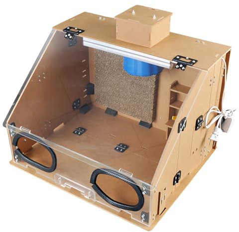 Airbrush Cabine de pulvérisation transparente avec ventilateur d'échappement et lumière LED pour modélisme, art, peinture