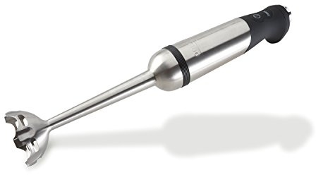 All-Clad Electrics Stainless Steel Immersion Blender 2 Piece Turbo Function 600 Watts Detachable, Variable Speed Control, Hand Blander, 9-1/4-inch