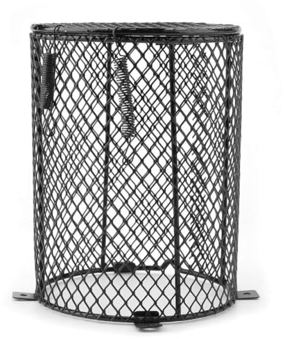 Pssopp Reptile Heater Guard and Cage Protector for Ceramic Heat Bulbs, Anti-Scald Mesh Cover for Reptile Terrariums, Day Night Lights, Cylinder Shape