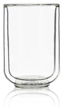 OGO LIVING - Lot de 4 verres double paroi 35 cl haute résistance XXL- tasse café, thé et infusion expresso en verre borosilicate - 350ml