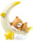 PRETYZOOM bear cake topper baby shower moon decorations for cakes pastel twinkle little star elephant toppers- Creative Bear Moon Craft Statue Cartoon Resin Figurine Car Home Cake Desktop