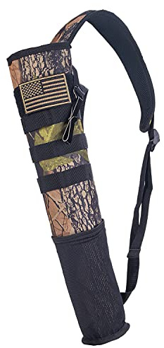 RZAHUAHU Carquois pour flèches de tir à l'arc Accessoires de Chasse à l'arc et de tir sur Cible réglables à la Hanche et au Dos avec système Tactique Molle pour Enfants et Adultes Sacs de Rangement