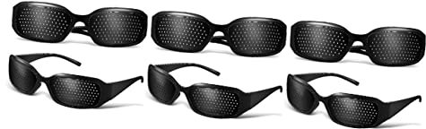Baluue Sportsonnenbrillen Glasswear Trinkgläser 6 Stücke Augen Vision Werkzeug Schutz Korrektur Rahmen Pinhole Volle Augenpflege Brille Brille Verbesserung Lochbrille Schutzbrille