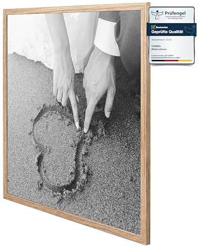 CABBEL 1x tavelram 60x60 cm ekram 1-pack | dokumentram, collage, affisch | MDF träaffischram akrylglas | tavelram, pusselram, bilder, fotoram att hänga upp