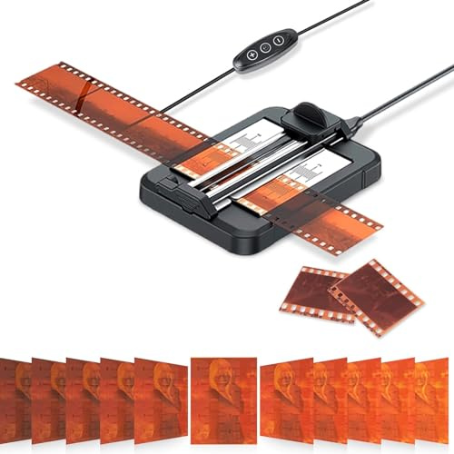Taglierina Professionale per Diapositive per Pellicole da 35 Mm e 120 Negativi di Medio Formato, Taglierina per Negativi con Supporto Integrato per Diapositive con