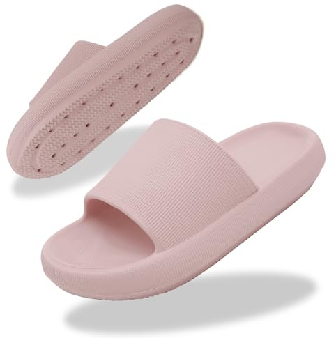 Uwowd Claquette Enfant Pantoufles Antidérapantes Enfants pour Piscine et Plage Claquettes Confortables Fille Garçon Sandales,Rose 34/35