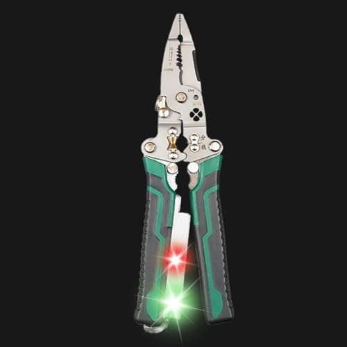 Vhjlfig Pelacables Pequeño - Alicates Multifunción para Cables - Pelacables Plegable con Prueba Eléctrica para Uso Industrial Automotriz Electrónico Doméstico