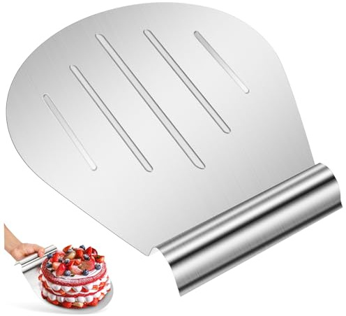 TOYZFRIENDY Elevador de Tartas Acero Inoxidable Resistente para Pizza y Pastel con Mango Ergonómico Pala para Hornear y Servir Soporte Bandeja Horno Multiusos Fácil de Limpiar