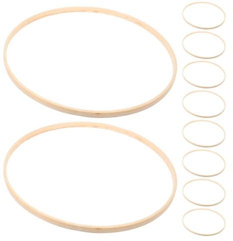 GARVALON 10 Aros De Bambú Para Manualidades 11.81In Marcos Redondos Versátiles Para Aros Atrapasueños De Macramé Y Decoración De Boda Ligera