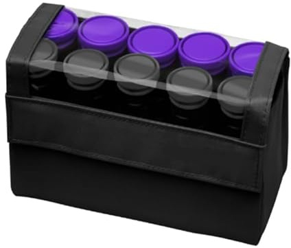 R'emiington Travel Size Professional 1.25” Compact Ceramic Hot Hair Rollers, 10-Piece Set, Ionic & Anti-Static Technology, Fast Heating, Black