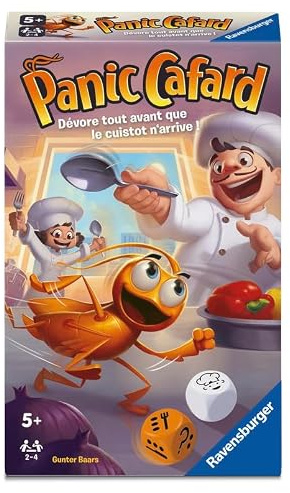 Ravensburger - Panic Kackerlacka - Brädspel - Barn och föräldrar - Snabbspel - Minispel - Från 2 till 4 spelare från 5 år - Mixad - 24957 - Svensk version