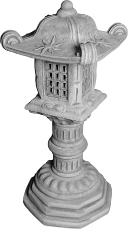 gartendekoparadies.de Tachi-Gata japanische Steinlaterne, H. 95 cm, 80 kg, Grau, frostsicher aus Steinguss für Außenbereich