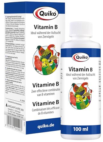 Quiko Vitamin B 100 ml - Highly Effective Combination of B Vitamins for pet Birds and Racing Pigeons - for The Prevention of Growth and Nervous Disorders