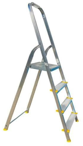 Hushållsstege aluminium, 4 steg