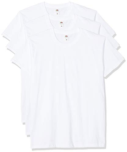 Fruit of the Loom Men's Valueweight Tee, 3 Pack Regular Fit Crew Neck Short Sleeve 3 T - Shirt, White (White 30), XXXX-Large (Manufacturer Size:4XL)