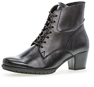 Gabor Women Ankle Boots, Ladies Lace-up Ankle Boot,Low Boots,Short Boots,lace-up Boot,Zipper,Black (Schwarz),38.5 EU / 5.5 UK