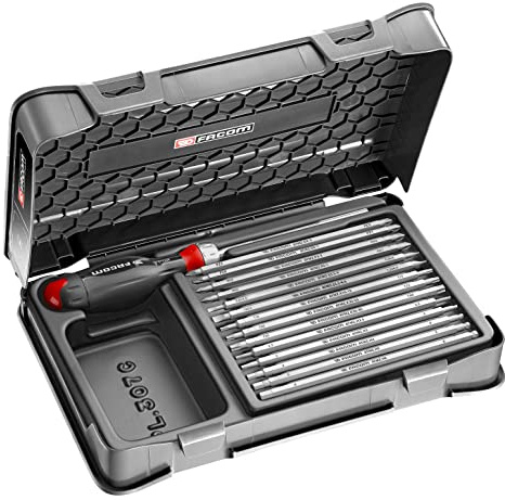 FACOM Zusammensetzung des Protwist 3-in-1-Schraubendrehers, Multi-Klingen mit 15 Klingen, ergonomischer Griff aus 2 Materialien, Ratsche mit 45 Zähnen, hohe Qualität – ATCL.2A15