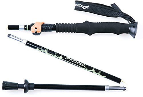 MYSUNBAR Bâtons de marche, bâtons de randonnée pliables et réglables, bâtons de randonnée nordiques pour homme et femme, bâtons de trekking légers pour trekking, marche et randonnée