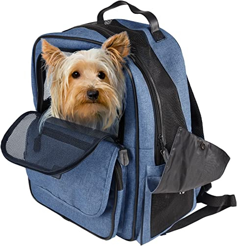 Flamingo - Rucksack für Haustiere – Transporttasche für Hunde und Katzen – 43 x 29 x 29 cm – hochwertige Qualität