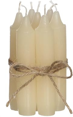 Comforder ljusset (7 stycken), 11 cm stavljus creme, bordsljus enfärgade, 4 timmar brinntid
