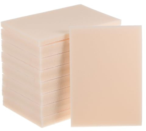 QUARKZMAN 16 stycken slipsvampar 10 x 6 cm slipsvamp dyna 500-600 korn handslipssvamp blad vått torrt slippapper för modell gips metall trä möbelpolish, beige