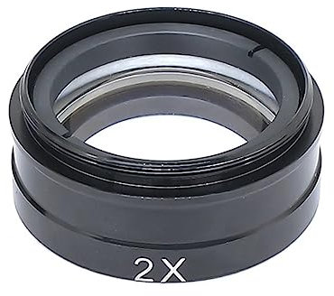 TYZK Mikroskop-Zubehör, 2 x Industrie-Mikroskop-Kamera-Objektiv-Adapter für 360-fache Zoom-Digitalmikroskopkamera, C-MOUNT-Objektiv, Barlow-AUxiliarlinse, Haltbarkeit und zuverlässige Leistung