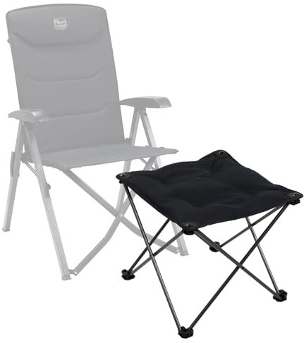 TIMBER RIDGE Klapphocker Camping Fußhocker Höhe von 46cm Campinghocker gepolstert leicht tragbar als Fußstütze für Camping Garten Strand 48x48x46cm belastbar bis 80kg