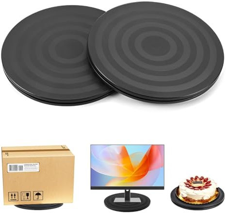 Drehscheibe Drehbarer Universal 2 Stück,20 cm Drehteller,360 Grad Drehplattform,Drehplatte Tisch,Multifunktionale rotierende Scheibe mit Stahlkugellagern für Monitor TV Lautsprecher Handwerk Pflanzen