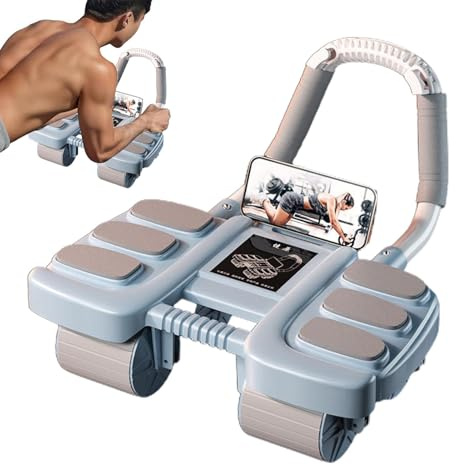 Roller AB Avec Support Du Coude, Rouleau À Rouleaux D'exercice Abdominal, Roue Abdominal De Rebonds Automatique, Rouleau D'entraînement À 4 Roues ABS