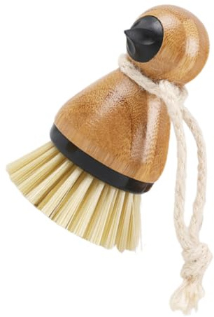 WEKAMOS Cepillo de Limpieza Vertical para Verduras y Frutas Plástico y Bambú Cerdas para Grietas y Superficies Irregulares Duradero y Ergonómico para Cocina