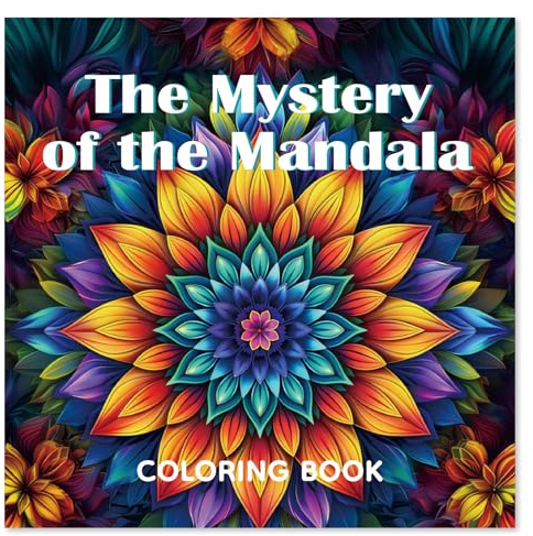 WOUYTPE Mandalas Colorear Adultos, Libros para Colorear Adultos, Coloring Book for Adults, 24 Diseños de Flores Mandala, para Aliviar el Estrés y Relajarse