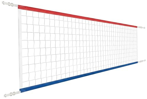 Monwssoe Volleybollnät för pool, justerbart 4,57m-8,53m Volleybollnät för pool, allväders vattentätt volleybollnät med ultra-tjock ram för pooler under mark och ovan mark