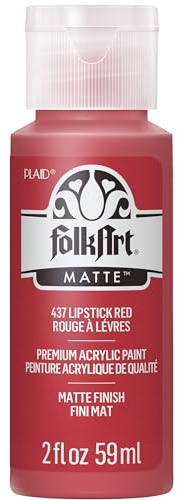 Folk Art Acrylic Paint in Assorted Colors (2 Ounce), 437 Lipstick Red