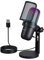 USB Gaming Mikrofon für PC, RGB Kondensator Mikrofon mit Adapter für Handy,Stumm/Gain, Anti-Plosive Noise，Schwingungsdämpfer, für Streaming,Podcast, Recording, Game, Studio,YouTube, Konferenz,M-640S