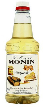MONIN Premium Honeycomb Syrup 1L for Cocktails and Mocktails. Vegetarian, Allergen-Free, 100% Natural Flavours and Colourings
