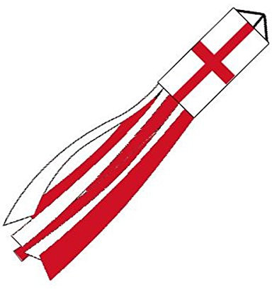 Flagtex St George Cross Windsock 150cm Weather Resistant Polyester Garden Windsock England Flag Design Outdoor Decoration Wind Indicator Patio Garden 60 inch Wind Direction Windsock